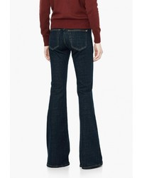 Темно-синие джинсы-клеш от Mango