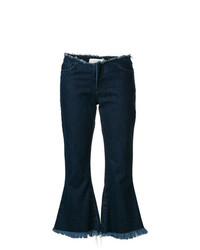 Темно-синие джинсы-клеш от MARQUES ALMEIDA
