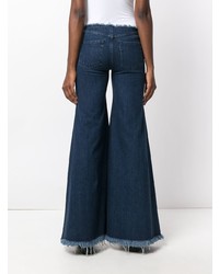 Темно-синие джинсы-клеш от MARQUES ALMEIDA