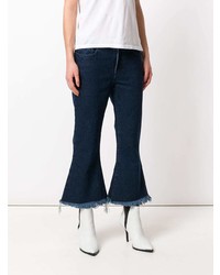 Темно-синие джинсы-клеш от MARQUES ALMEIDA