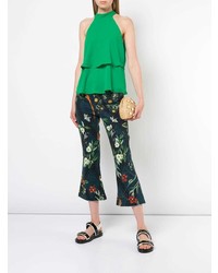 Темно-синие джинсы-клеш от Patbo