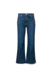 Темно-синие джинсы-клеш от MSGM
