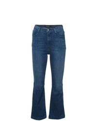 Темно-синие джинсы-клеш от Rachel Comey