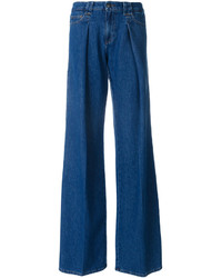 Темно-синие джинсы-клеш от RED Valentino