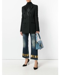 Темно-синие джинсы-клеш от Dolce & Gabbana