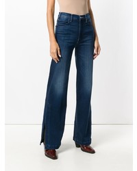 Темно-синие джинсы-клеш от Mother