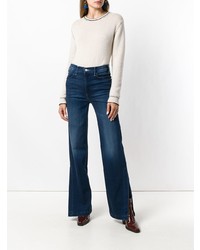 Темно-синие джинсы-клеш от Mother