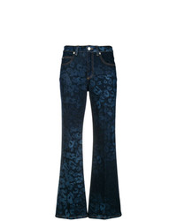 Темно-синие джинсы-клеш от Sonia Rykiel