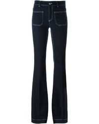 Темно-синие джинсы-клеш от Stella McCartney