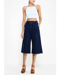 Темно-синие джинсы-клеш от Topshop