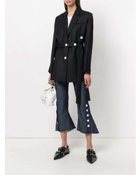 Темно-синие джинсы-клеш от Eudon Choi