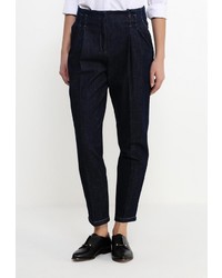 Темно-синие джинсы-клеш от Trussardi Jeans