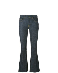 Темно-синие джинсы-клеш от Victoria Victoria Beckham