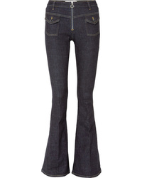 Темно-синие джинсы-клеш от Victoria Victoria Beckham