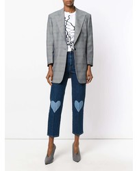 Женские темно-синие джинсы с вышивкой от Stella McCartney