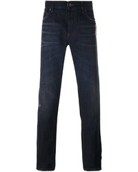 Мужские темно-синие джинсы с вышивкой от Dolce & Gabbana