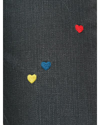 Женские темно-синие джинсы с вышивкой от Stella McCartney