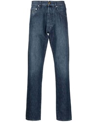Мужские темно-синие джинсы с вышивкой от Moorer