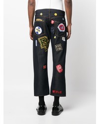 Мужские темно-синие джинсы с вышивкой от Junya Watanabe MAN