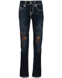 Мужские темно-синие джинсы с вышивкой от True Religion