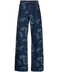 Мужские темно-синие джинсы с "огурцами" от Jacquemus