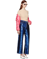Женские темно-синие джинсы с пайетками от Ashish