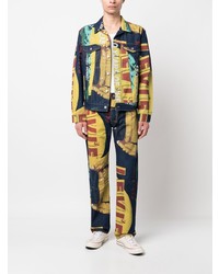 Мужские темно-синие джинсы с принтом от Levi's