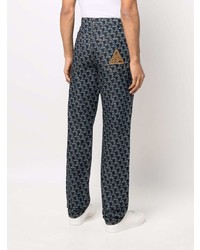 Мужские темно-синие джинсы с принтом от Lanvin