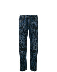 Мужские темно-синие джинсы с принтом от Diesel Black Gold