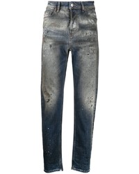 Мужские темно-синие джинсы с принтом от Diesel
