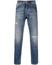 Мужские темно-синие джинсы с принтом от Eleventy