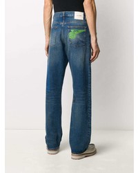 Мужские темно-синие джинсы с принтом от Heron Preston