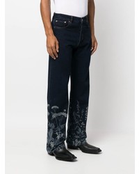 Мужские темно-синие джинсы с принтом от Cmmn Swdn