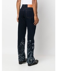 Мужские темно-синие джинсы с принтом от Cmmn Swdn