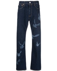Мужские темно-синие джинсы с принтом от Levi's