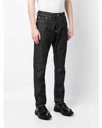 Мужские темно-синие джинсы с принтом от Evisu