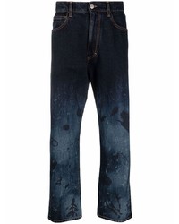 Мужские темно-синие джинсы с принтом от Marni