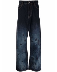 Мужские темно-синие джинсы с принтом от Marni