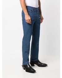 Мужские темно-синие джинсы с принтом от Moschino
