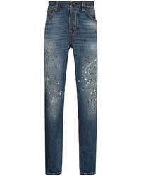 Мужские темно-синие джинсы с принтом от Nudie Jeans