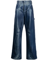Мужские темно-синие джинсы с принтом от Off-White