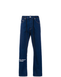 Мужские темно-синие джинсы с принтом от Off-White