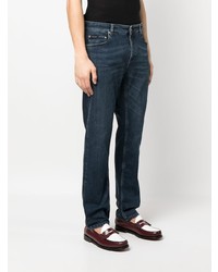 Мужские темно-синие джинсы с принтом от Etro