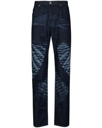 Мужские темно-синие джинсы с принтом от Stefan Cooke