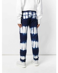 Мужские темно-синие джинсы с принтом от Paura