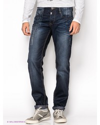 Мужские темно-синие джинсы с принтом от Timezone