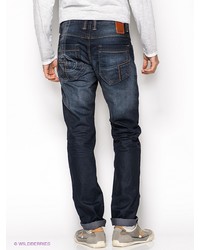 Мужские темно-синие джинсы с принтом от Timezone