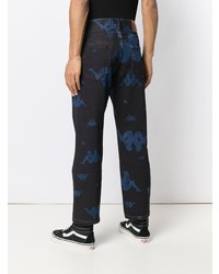 Мужские темно-синие джинсы с принтом от Paura