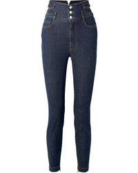 Женские темно-синие джинсы с украшением от Dolce & Gabbana