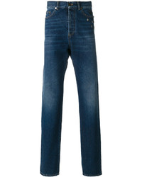Мужские темно-синие джинсы с шипами от Saint Laurent